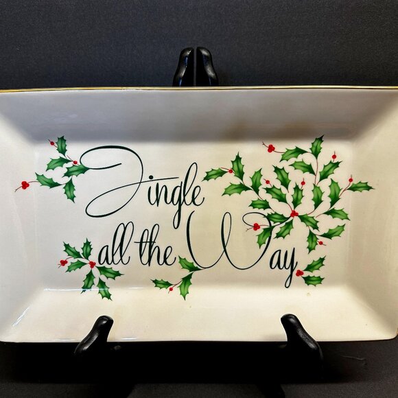 Lenox Other - LENOX Christmas Tray/Pre-Owned/EUC/Porcelin/Jingle All the Way!
